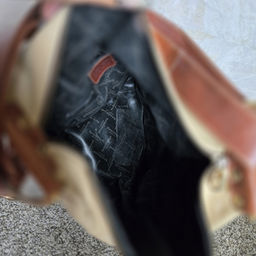 Marino Orlandi Brown and Cream Backpack - Picture 6 of 16